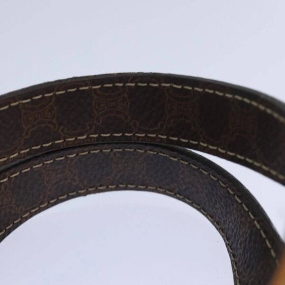 CELINE Macadam Canvas Hand Bag PVC Leather Brown Auth - Picture 9 of 16